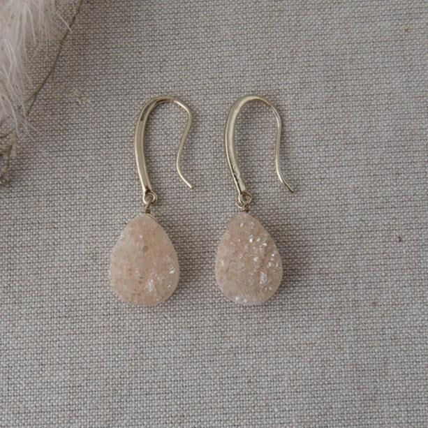 cosmos earrings-champagne