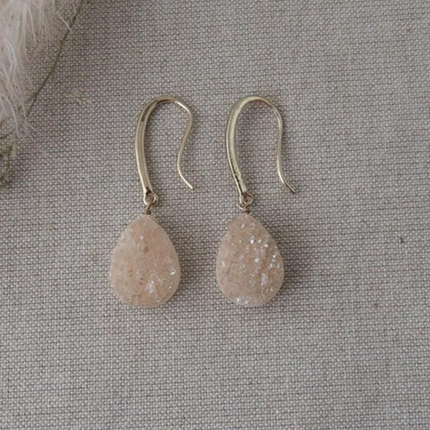 cosmos earrings-champagne