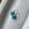 diamond drops earrings - turquoise