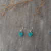 diamond drops earrings - turquoise