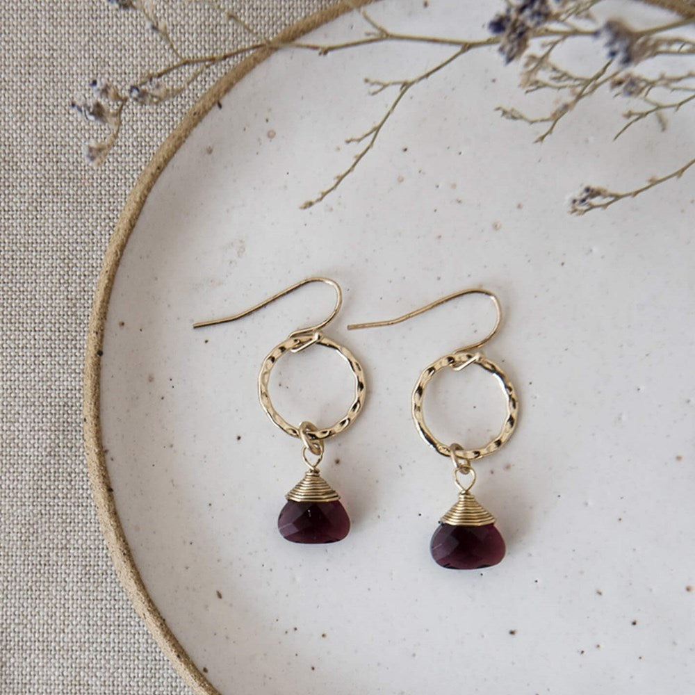 folklore earrings-purple