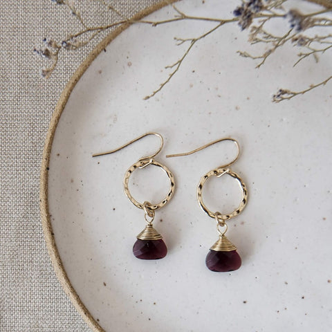 folklore earrings-purple
