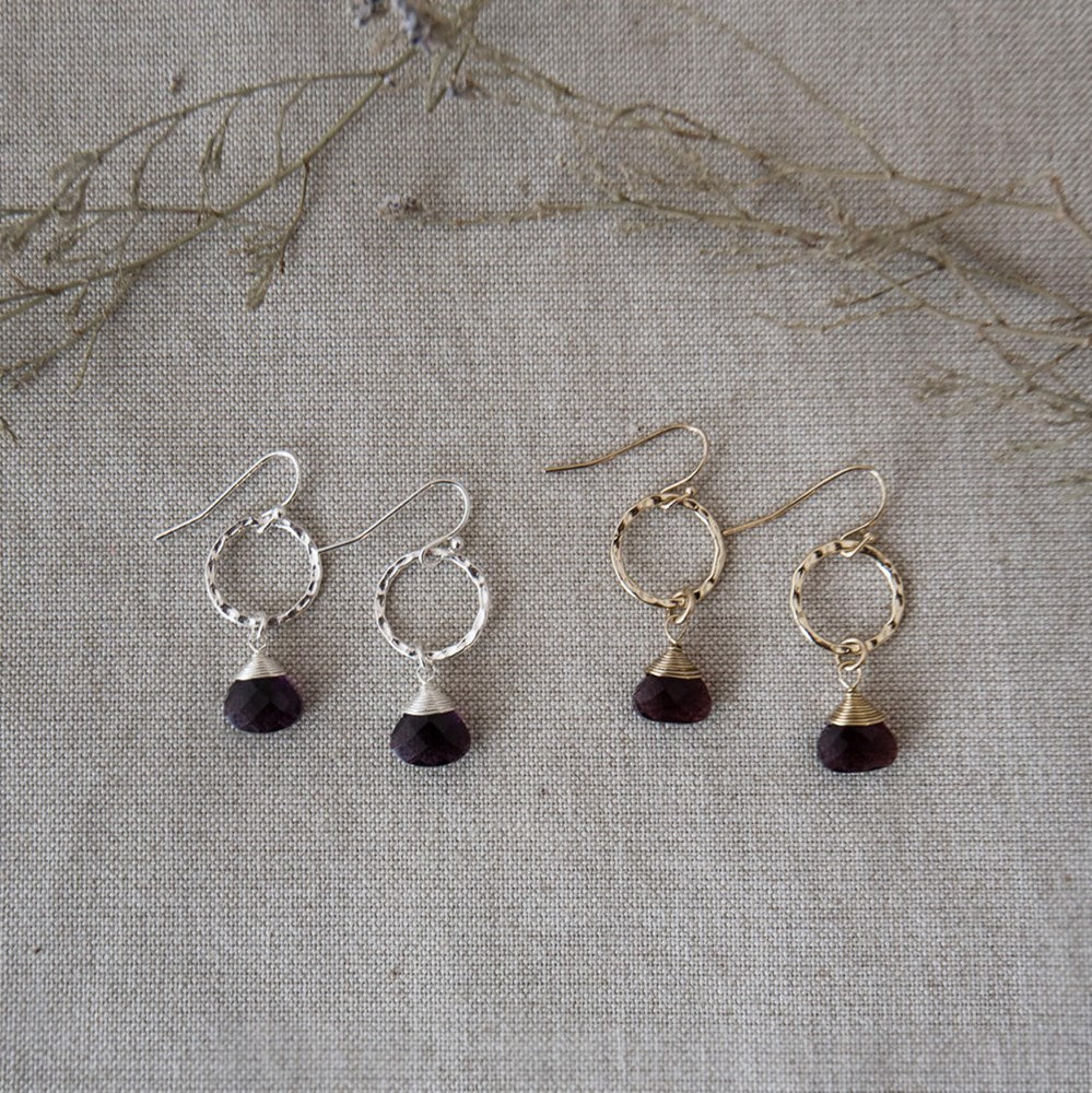 folklore earrings-purple