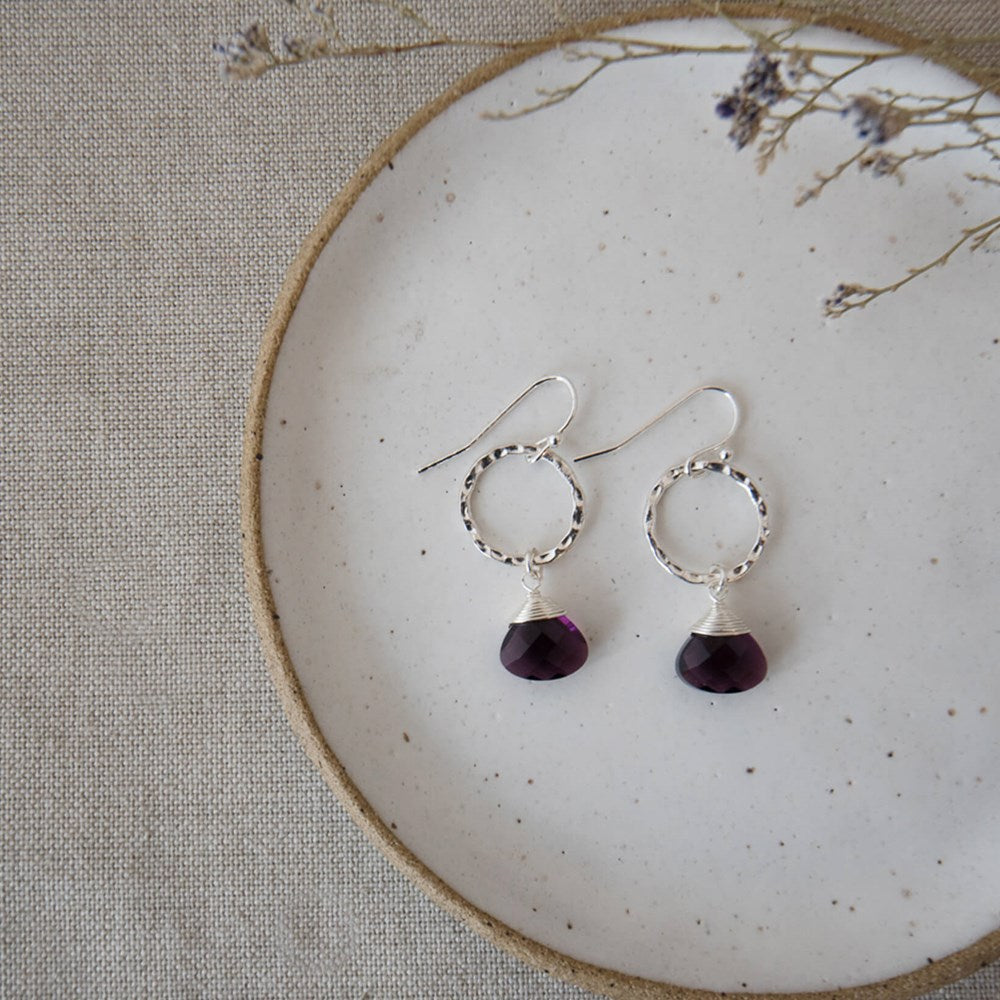 folklore earrings-purple