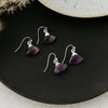 haze earrings-amethyst