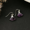 haze earrings-amethyst