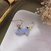 haze earrings-blue lace agate
