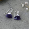 haze earrings-amethyst