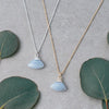 haze necklace-blue lace agate