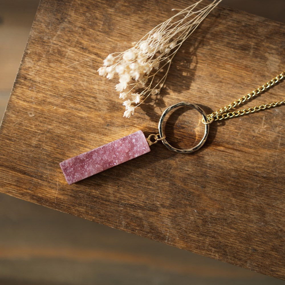 janaka necklace-pink