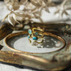 Laksha Ring-moonstone, copper turquoise, chalcedony