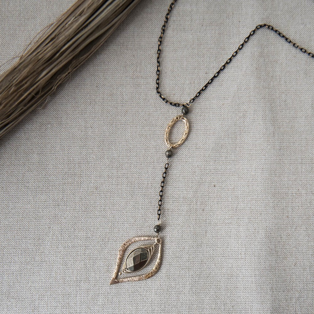 lennox necklace-pyrite