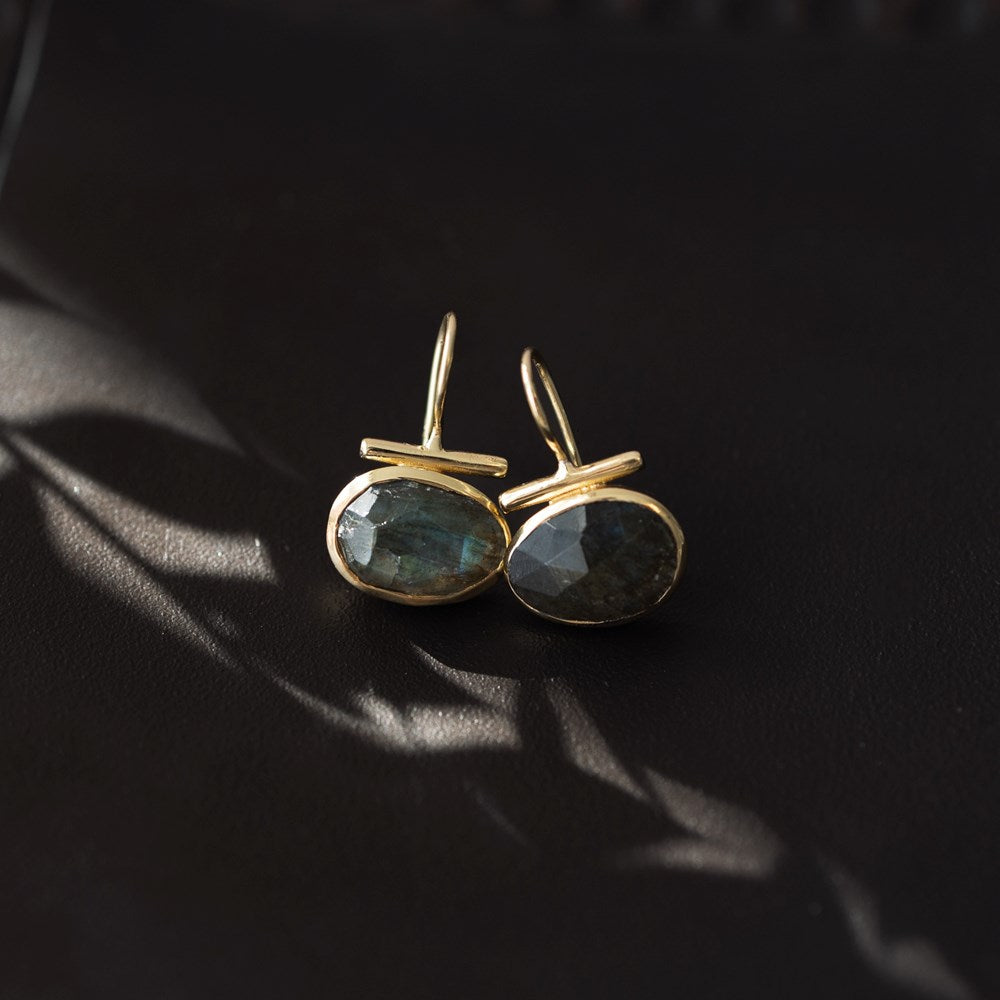 Liyana Earrings-labradorite