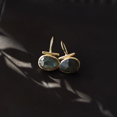 Liyana Earrings-labradorite