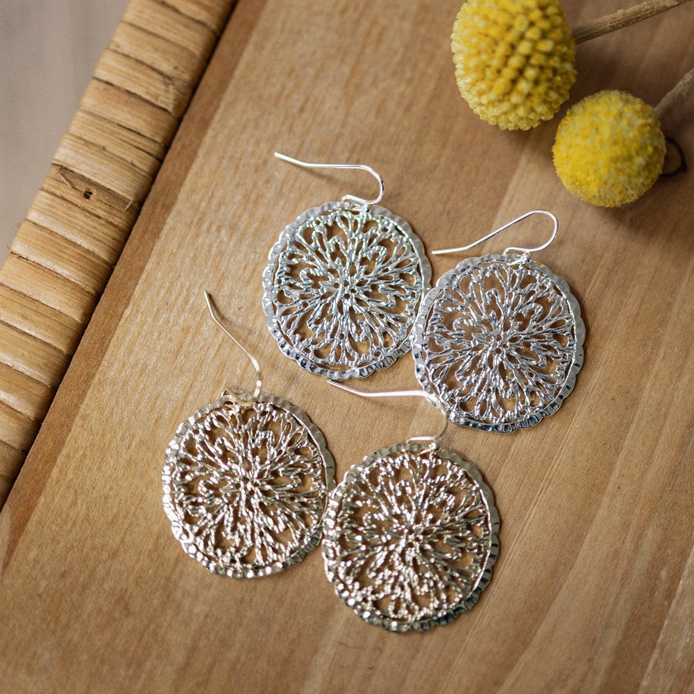 mantra earrings