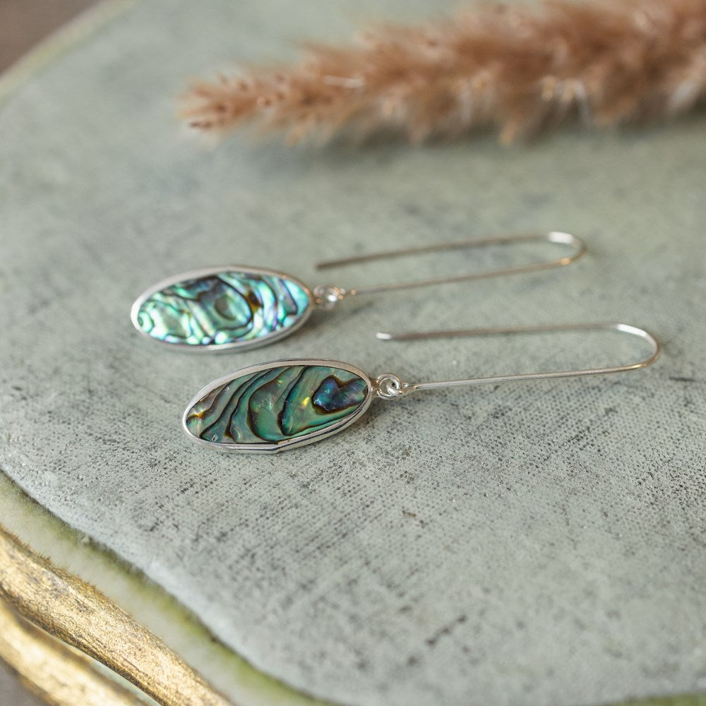 Mekong Mist Earrings-abalone