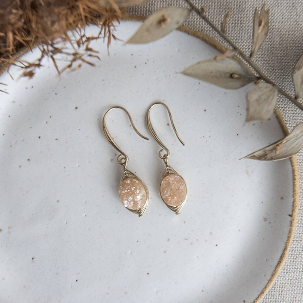 nebula earrings-gold/champagne