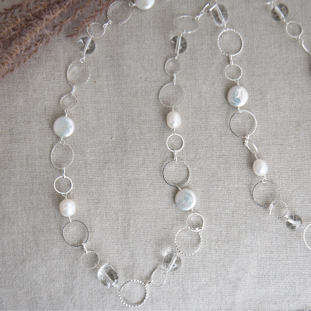 nicki necklace-white pearl