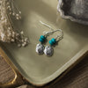 pebble earrings-turquoise