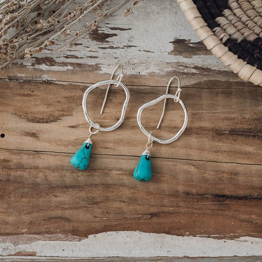 sedona earrings-turquoise