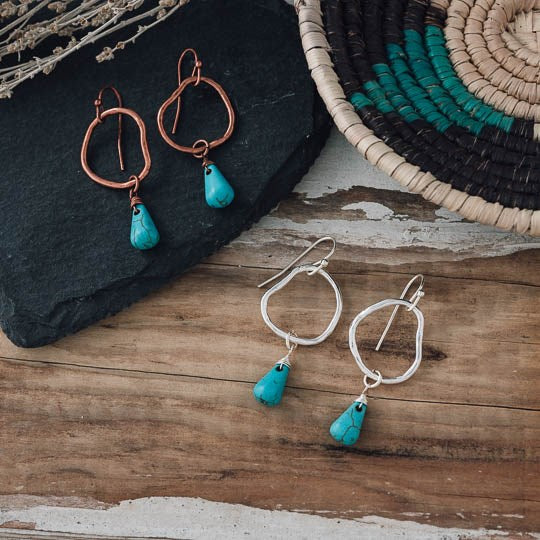 sedona earrings-turquoise
