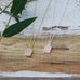 stone fleck necklace-rose quartz
