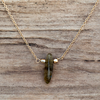 this is me necklace-gold/labradorite