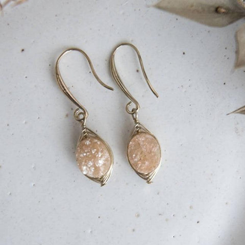 nebula earrings-gold/champagne