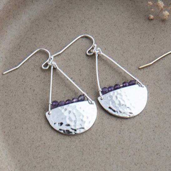 night's tale earrings-amethyst
