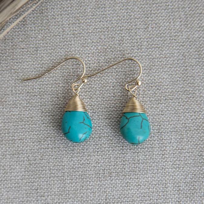 terra earrings-turquoise