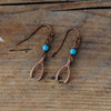 wishbone earrings-turquoise