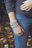 yvonne wrap bracelet-grey/white pearl
