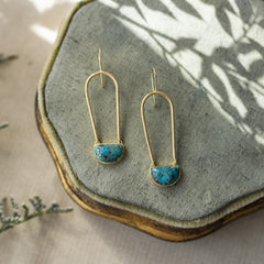 Aayra Earrings-copper turquoise