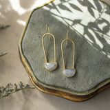 Aayra Earrings-moonstone