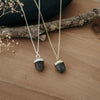 acorn stone necklace-labradorite