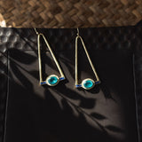 Aditi Earrings-lapis, blue topaz