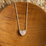 all your heart necklace-rose quartz