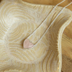 all your heart necklace-rose quartz