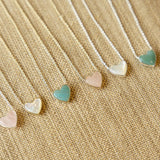 all your heart necklace-rose quartz