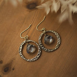 avery earrings-gold/smokey