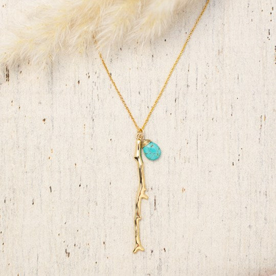 beachwood necklace-long-turquoise