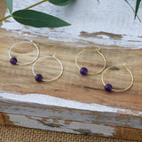 bohemian whispers hoops-amethyst