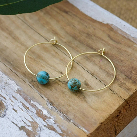 bohemian whispers hoops-turquoise