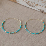 boho indie hoops-turquoise