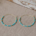 boho indie hoops-turquoise