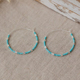 boho indie hoops-turquoise