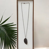 botanical leaf necklace