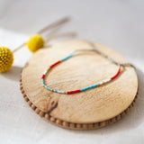 buddy bracelet-red/aqua/gold