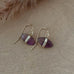 cat eye earrings-amethyst