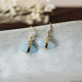 cat eye earrings-aqua